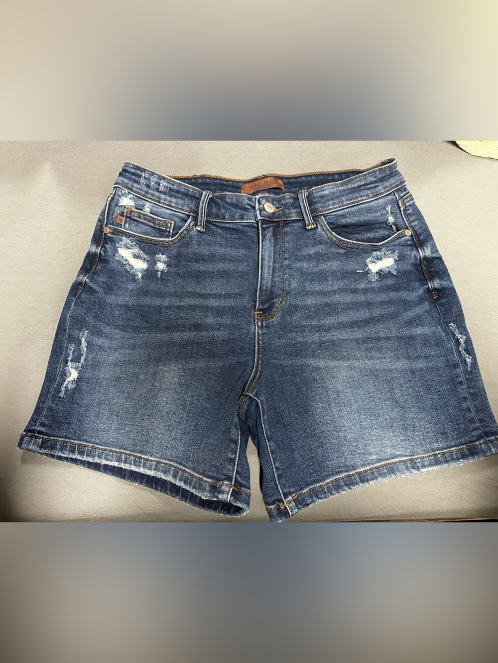 Judy Blue Women’s Distressed Blue Denim Shorts